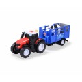 DICKIE Massey Ferguson traktorius su gyvulių transportavimo priekaba ir karve